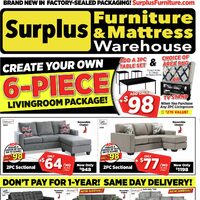 Surplus Furniture - 6-Pc. Living Room Package (Darthmouth/NS, NB & PE) Flyer
