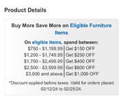 Costco Spend & Save on select furniture items