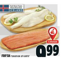 Fresh Canadian Atlantic Salmon or Icelandic Haddock Fillets Value Pack
