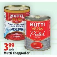 Mutti Chopped or Peeled Tomatoes