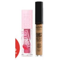 Maybelline New York Lifter Gloss Plump, Nyx Setting Spray or Can't Stop Won't Stop Concealer