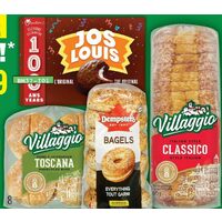 Villaggio Bread or Buns, Dempster's Bagels or Vachon Snack Cakes