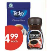 Tetley Tea or Nescafe Instant Coffee