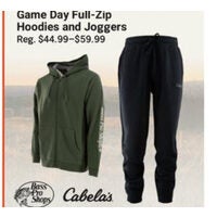 Bass Pro Shops and Cabela's Game Day Full-Zip Hoodies and Joggers
