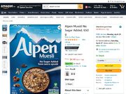 Alpen Muesli No Sugar Added, 650 g $4.49