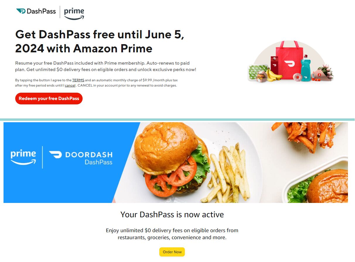  amazon ca amazon prime members free year of doordash dashpass 5