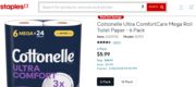 $5.99 Cottonelle Ultra ComfortCare Mega Roll Toilet Paper - 6 Pack. (Reg $14.99)