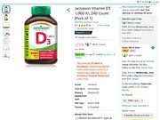 Jamieson Vitamin D3 1,000 IU, 240 Count $4.27