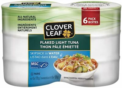 [Amazon.ca] Clover Leaf Flaked Light Skipjack Tuna in Water - 170g, 6 ...
