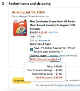 Tide Coldwater Clean Fresh HE Turbo Clean Liquid Laundry Detergent, 3.9L $19.97 - 5% S&S - $5 coupon = $13.97
