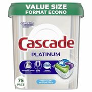 Cascade Platinum Dishwasher Pods 75 count - $13.99 / $11.99