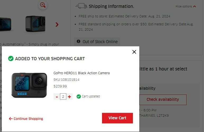 [The Source] [YMMV] GoPro HERO11 Black Action Camera $239.99 ISPU only ...