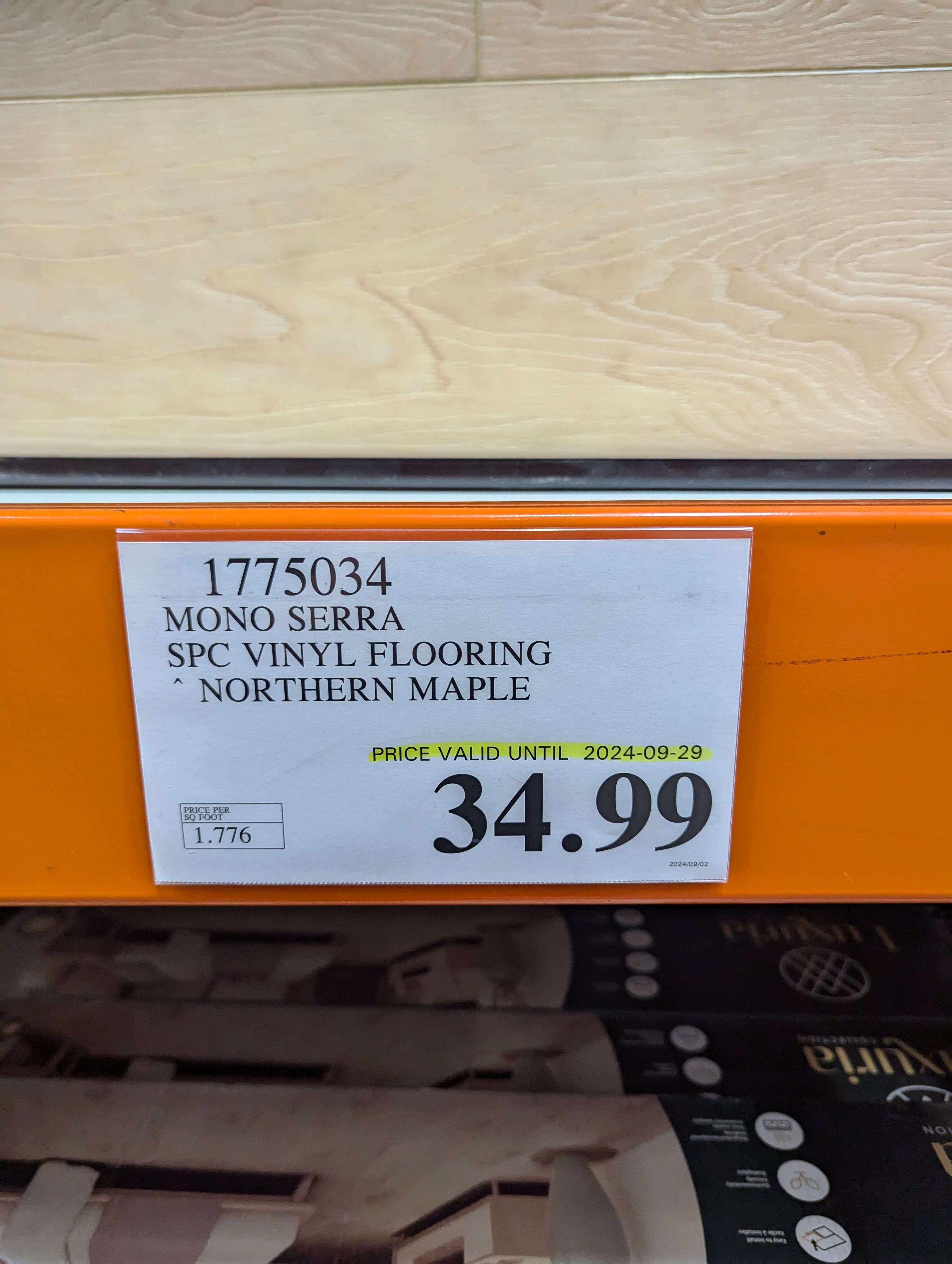 [Costco] Mono Serra Luxuria Maple 15 cm SPC Vinyl Flooring ($35 per 19.