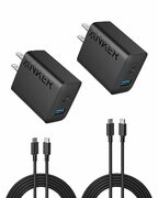 2-Pack 20W Anker USB-C Fast Wall Chargers with Dual Ports(2-Pack 5 ft USB-C Cable Included) - $19.99