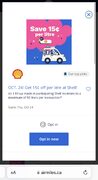 [Shell] $0.15 Off Per Litre on Thu Oct 24