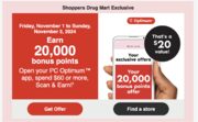 $20 in points with $60 Spend (in-store only)