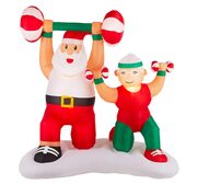 Airblown Santa and Mrs. Claus Workout Scene 42.93$ instead of 159.99$