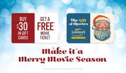 Landmark Cinemas - Buy $30 Gift Card, get Free Movie (to be used January 6 - March 20)