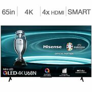 Hisense 65" U68N TV, Mini-LED, QLED, FALD, $697.97, save $50