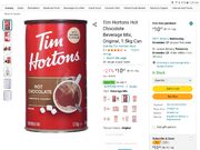 Tim Hortons Hot Chocolate Original, 1.5kg (buy 5 + S&S) $9.87 per can