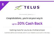 Rakuten up to 20% off for TELUS