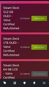 Steam deck OLED refurb. available now. 512 gb - $559, 1tb - $659