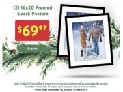 two 16x20 FRAMED Spark prints $69.97 (50% off)