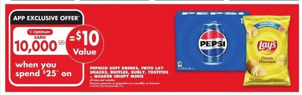 [Loblaws] 10k PCO WUS $25 on PepsiCo/Lays Products Feb 6-12 (Loblaws ...