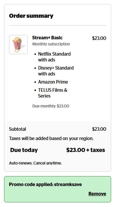 [Koodo] Koodo Stream+ Basic Free now for 6 Months w/ Coupon code (YMMV ...