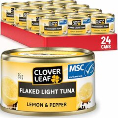 Clover Leaf Flaked Light SkipjackTuna - Lemon & Pepper - 85g - 24 Count - $23