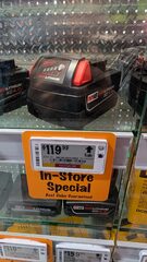 Milwaukee m18 battery xc6.0 $130 xc5.0 $120
