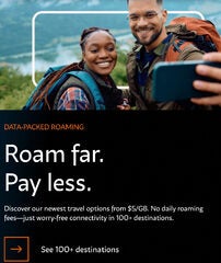 New Updated Roam Beyond 30 Day Passes with More Data: $30 5GB $50 10GB + Unlimited Talk/Text to 100+ Countries