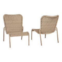 Hampton Bay Kora Wicker 2 pack Patio Conversation Chair - Brown $98