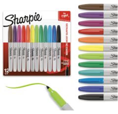 Sharpie Permanent Markers, Fine Point, Assorted Colours, 12ct $7.98 (Save 33%)