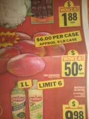 ON flyer $6 red mango case ~9lb until July23