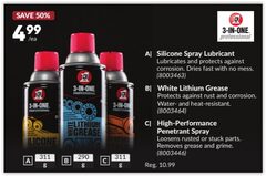 Three-In-One Lubricants 50% off