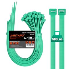 Long Green Zip Ties Heavy Duty 24 inch 100pk $17.19 (Save 59% after coupon)