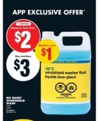 No Name -35°C Windshield Washer Fluid 3.78L $2.00 for PCO ($3.00 non-members) Nov. 13-19
