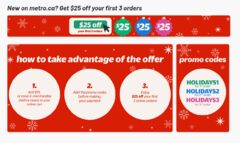 New to metro.ca? Get $25 off your first 3 orders of $75+ in Quebec & Ontario