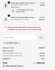 MOVA P10 Pro Ultra | Robot Vacuum | $519 (potentially as low as $494) no tax