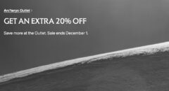 Arcteryx outlet further 20% off