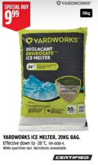Yardworks Envirosafe Ice Melt Bag 20KG $9.99 (50% off Reg. $19.99) November 27 to December 7