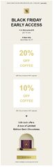 Nespresso - Black friday early access - 20% off when you buy 180 capsules