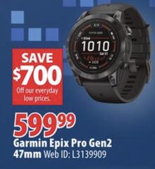 Garmin epix Pro Gen 2 Standard Edition Smartwatch - Black - 010-02803-00 $599.99