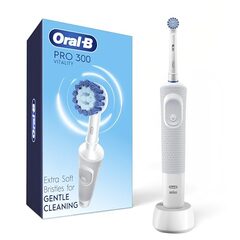 Oral-B Pro 300 Sensitive Clean Vitality Electric Toothbrush with (1) Brush Head, Rechargeable, White $21