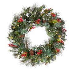 National Tree Company Pre-Lit Artificial Christmas Wreath 24'' $19.99
