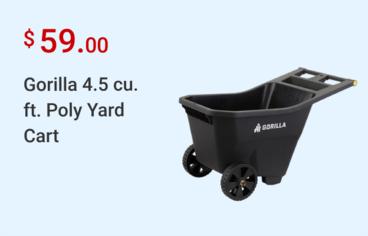 Gorilla 4.5 cu. ft. Poly Yard Cart