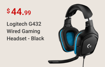 Logitech G432 Wired Gaming Headset - Black
