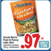 Uncle Ben's Fast & Fancy Side Dishes - $0.97