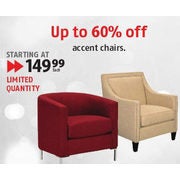 Accent Chairs - From $149.99 (Up to 60% off)